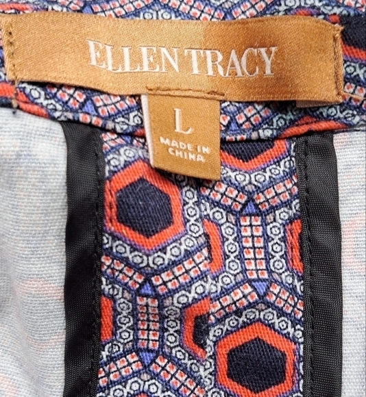 Ellen Tracy Art Deco Jacket  Size L - Picture 8 of 11